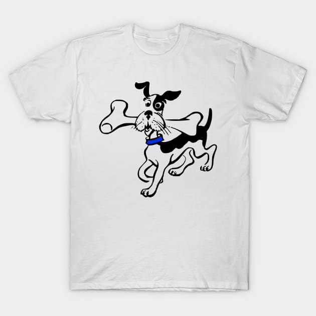 Cute Dog with Big Bone T-Shirt by SandraKC